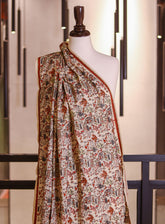 Royal Fashion Embroidered Woolen Shawls - RF25SH I623-J01 Light Fawn & Multi